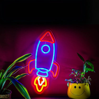 Rocket LED Neon Wall Sign