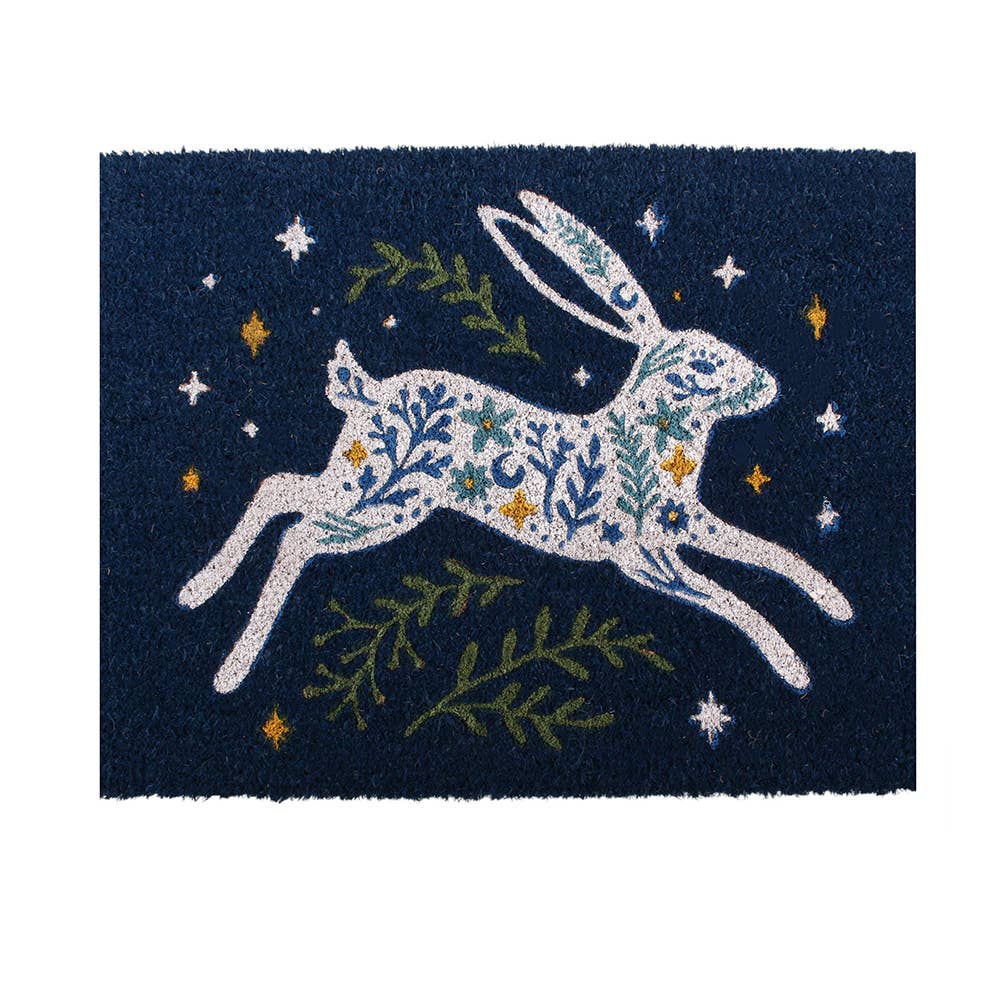 Door Mat - Blue Hare - 40cm x 60cm