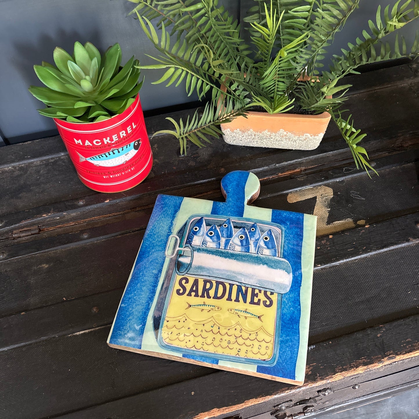 Retro Style Sardine Cutting Board