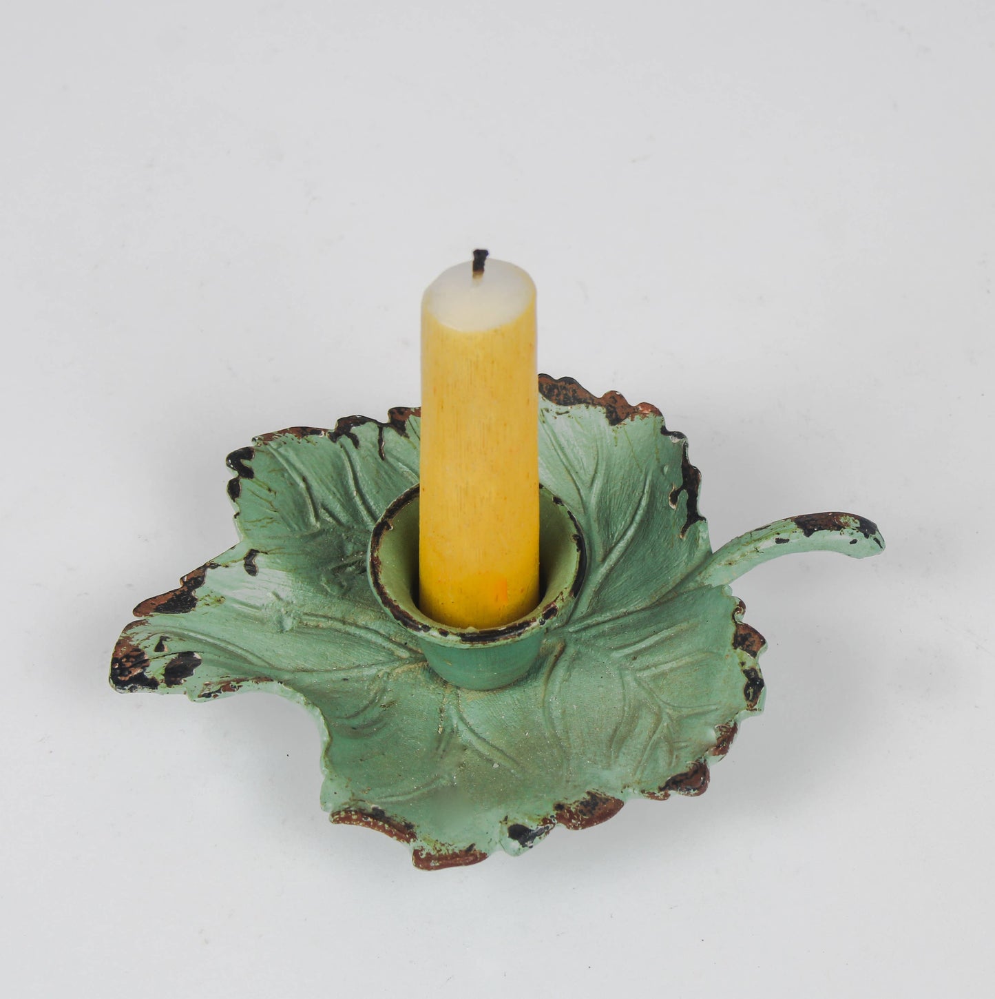 Ivy Leaf Cast Iron Candle Holder