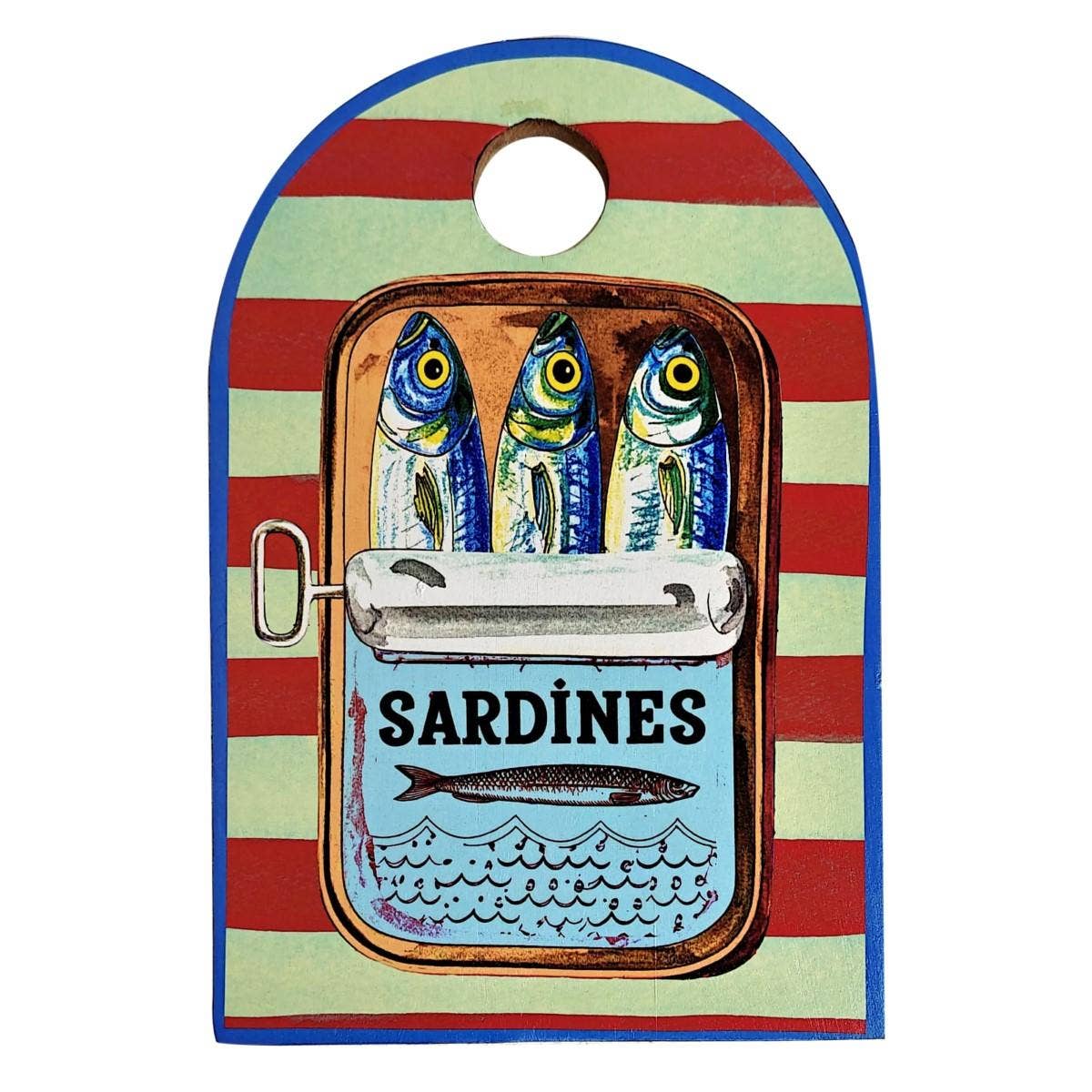 Retro Style Sardine Cutting Board - With minor imperfections
