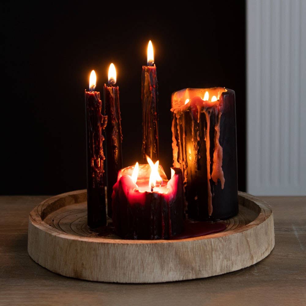 Gothic Vampire Tears Taper Candles - Set of 4