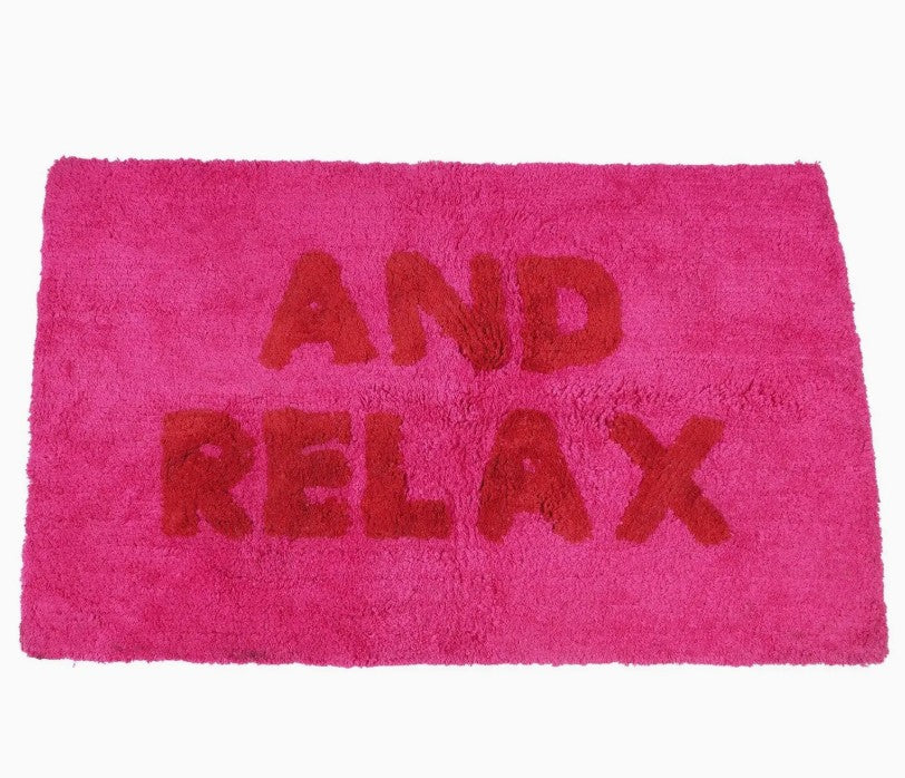 Bath Mat - And Relax Pink