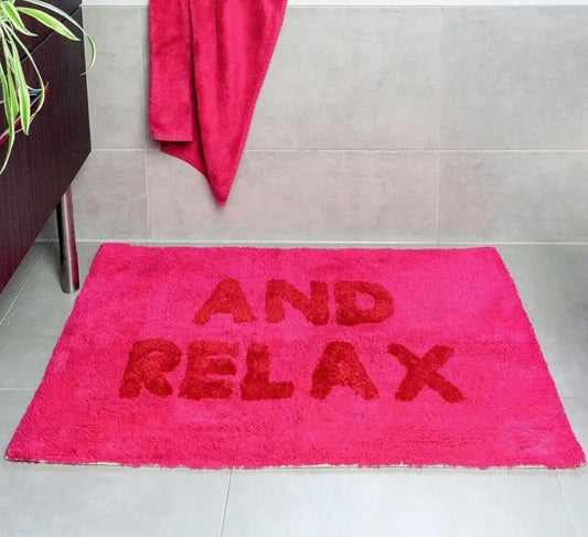 Bath Mat - And Relax Pink