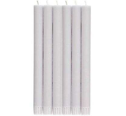 Dinner Candles in Gull Grey