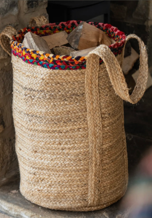 Braided Boho Storage Bag