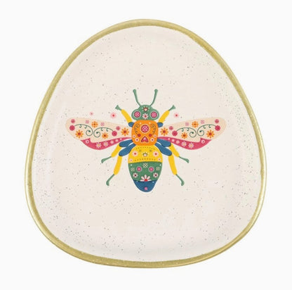 Floral Bee Trinket Dish