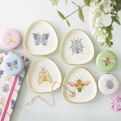 Floral Bee Trinket Dish