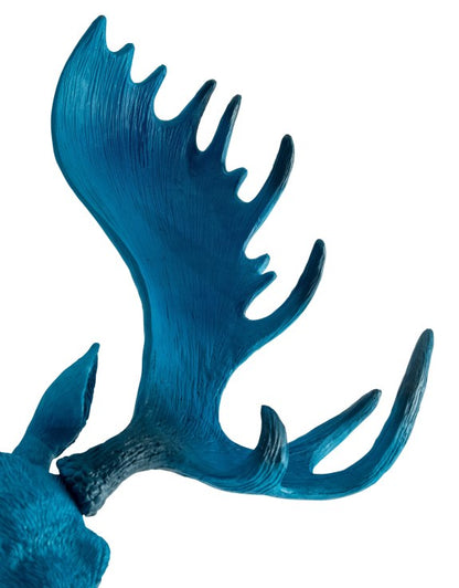 Wall Mounted Head - Marvin The Electric Blue Moose