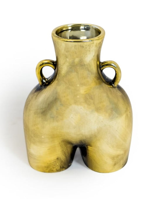 Beautiful Body Vase - Antiqued Gold Effect