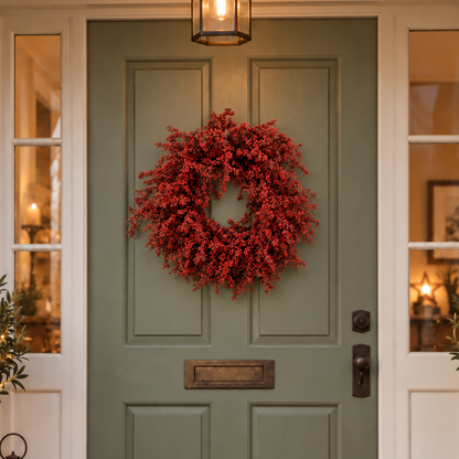 Large Imitation Seasonal Red Berry Wreath