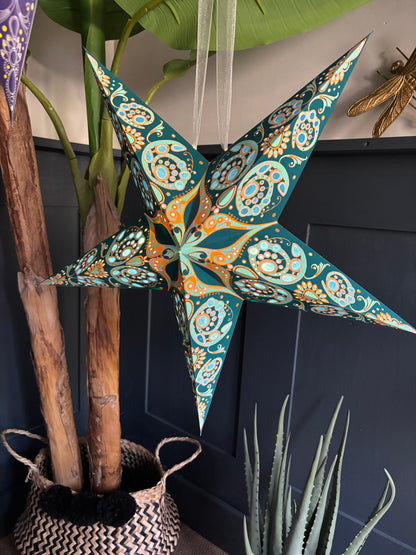 Hanging Star Light - Phoenix Azure Blue