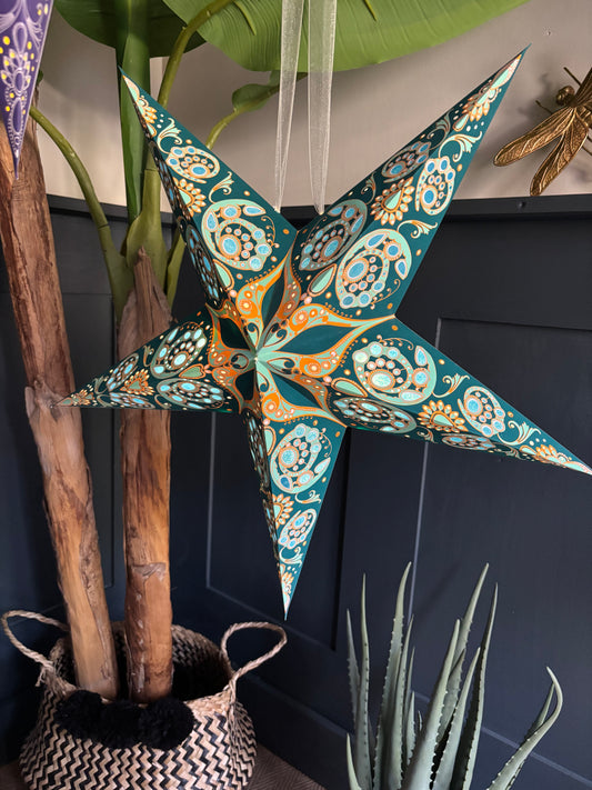 Hanging Star Light - Phoenix Azure Blue