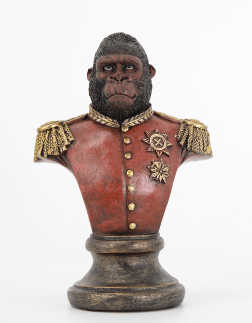 Gentry Gorilla Bust in Red
