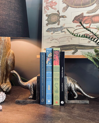 Cast Iron Brontosaurus Bookends