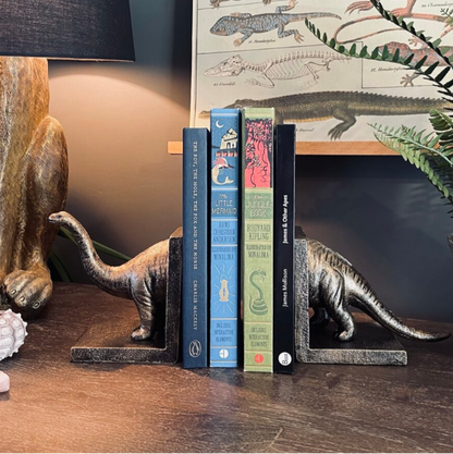Bookends - Cast Iron Antiqued Brontosaurus