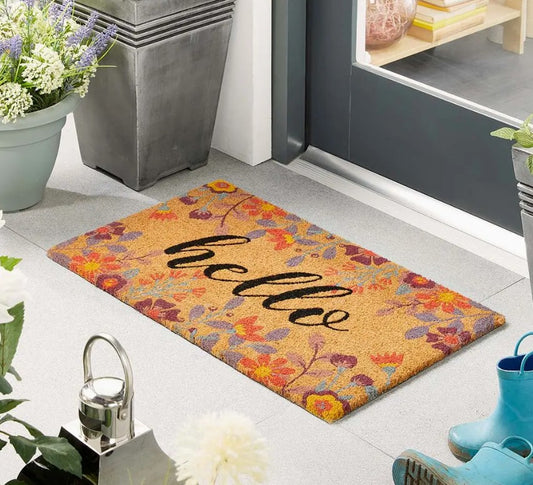 Door Mat - Floral Hello
