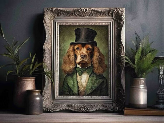 Print - Spaniel Gentleman A4