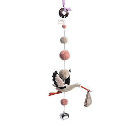 Eli Stork Pom Pom Pink Mobile