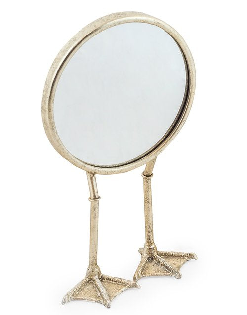 Bird Leg Mirror - Antiqued Silver