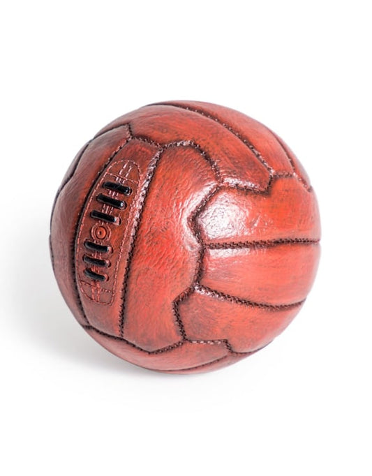 Small Leather Effect Football Ornament