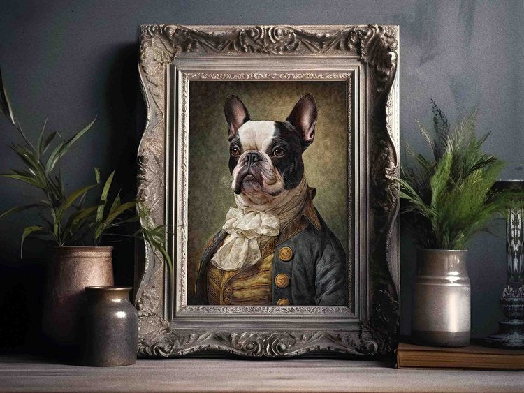 French Bulldog Gentleman A4 Print