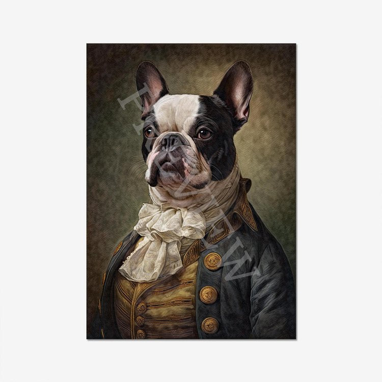 French Bulldog Gentleman A4 Print