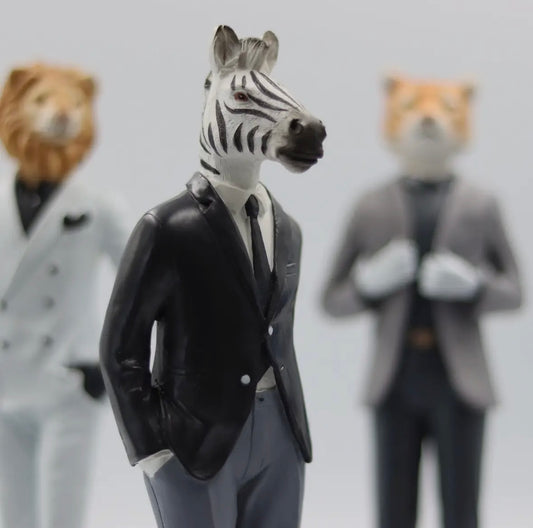 Animal Figure - Dapper Zebra Gentleman