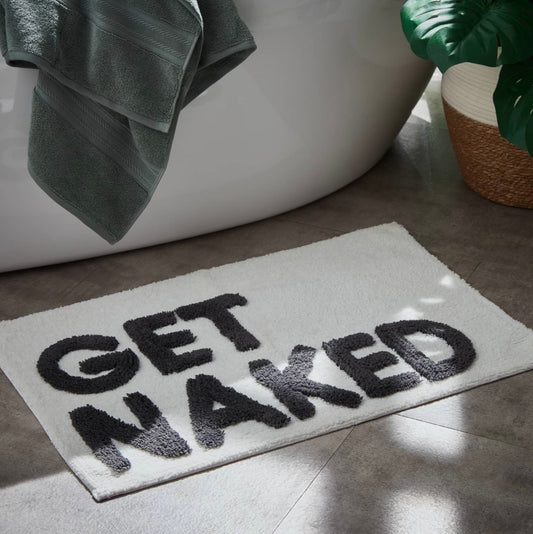 Bath Mat - Get Naked White