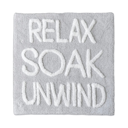 Bath Mat - Relax Soak Unwind Grey