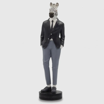 Animal Figure - Dapper Zebra Gentleman