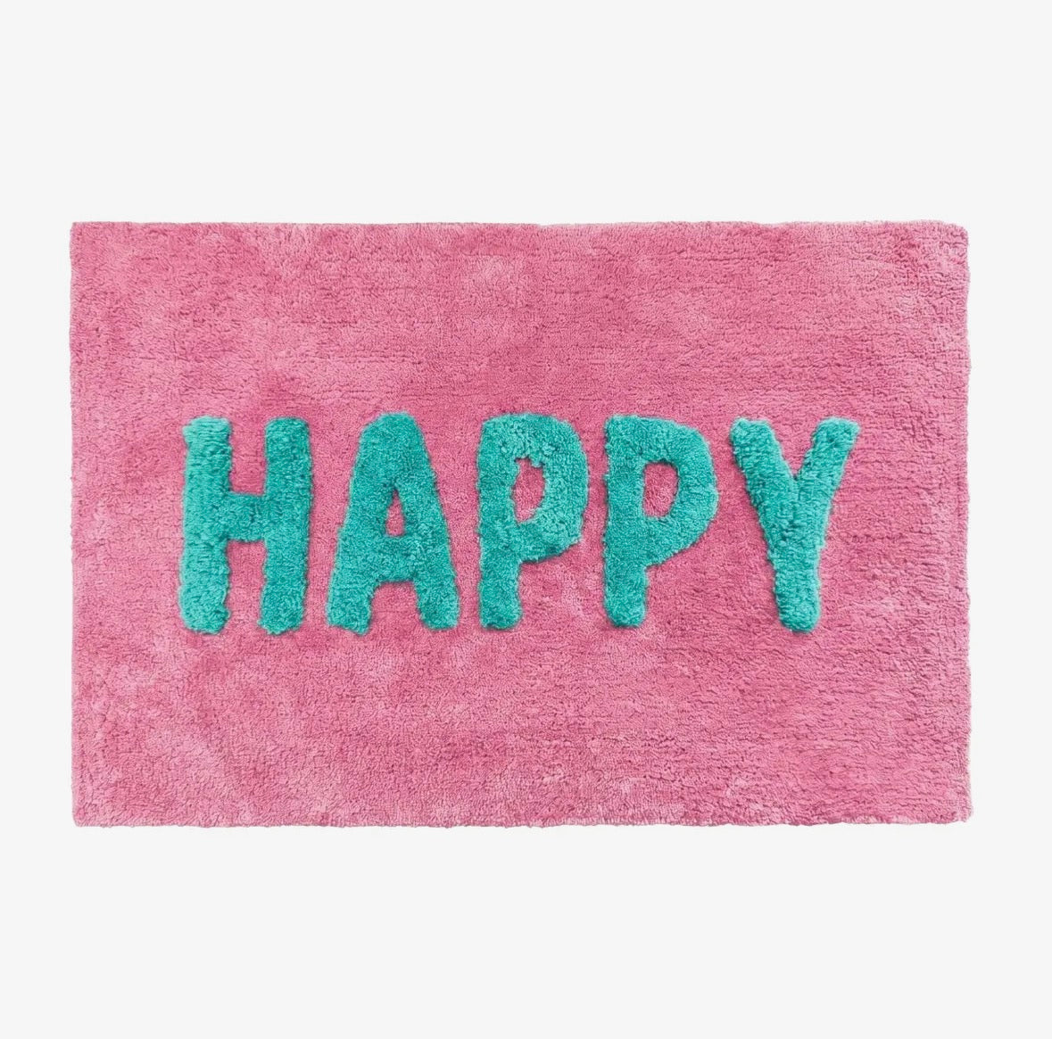Bath Mat - Happy Pink And Turquoise