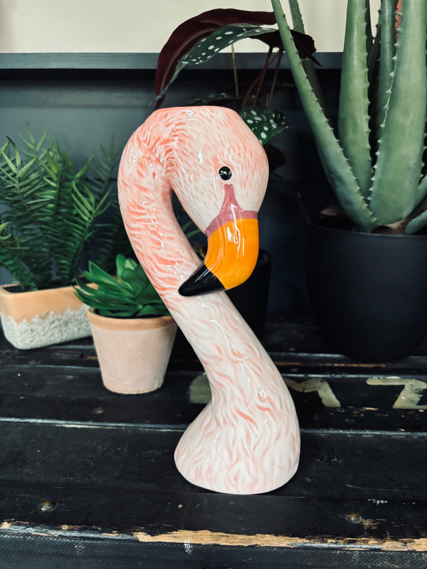 Flamingo Head Vase
