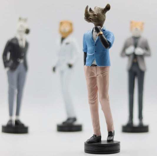Animal Figure - Dapper Rhino Gentleman