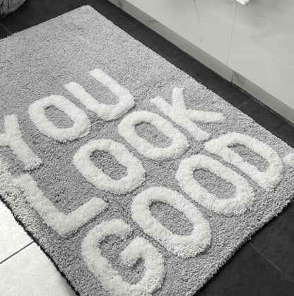 Bath Mat - You Look Good Grey