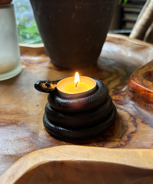 Gothic Snake Tealight Candle Holder