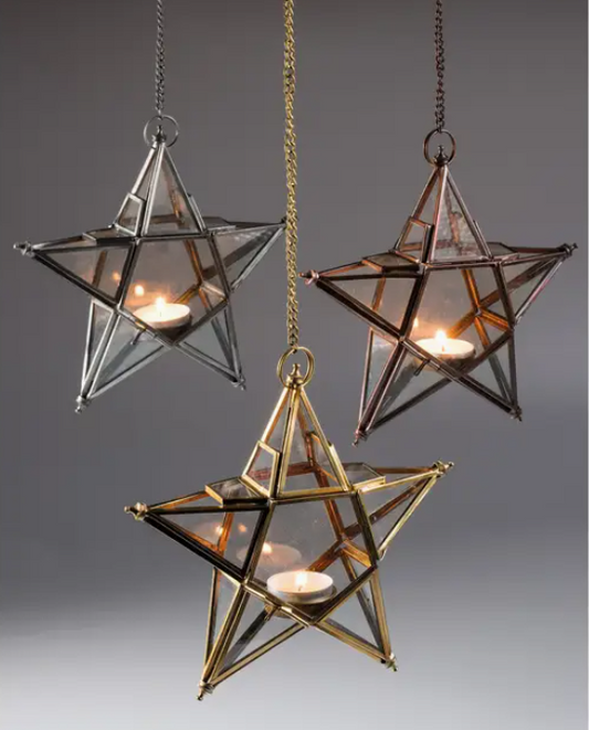 Bronze Hanging Glass Star