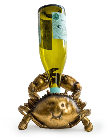 Crab Bottle Holder - Antiqued Gold Effect