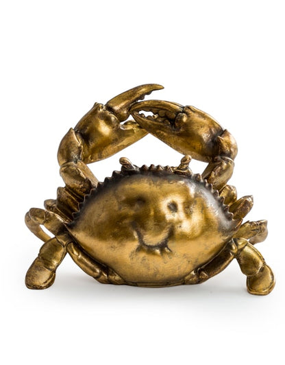 Crab Bottle Holder - Antiqued Gold Effect