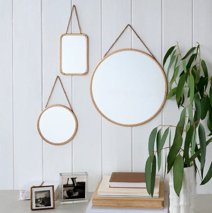 Mirror - Small Rectangular Gold Antiqued Effect