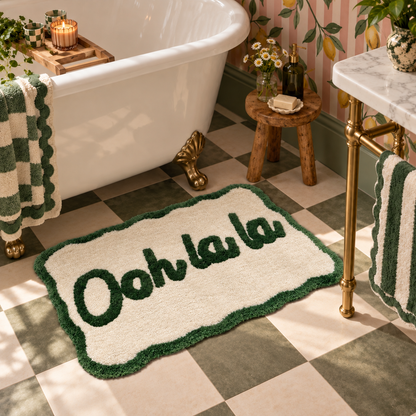 Bath Mat - Ooh La La Green Scallop
