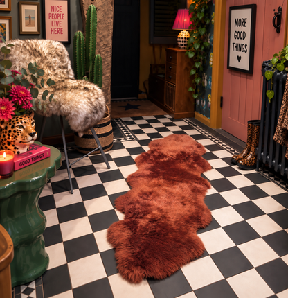 Large Rust Double Sheepskin