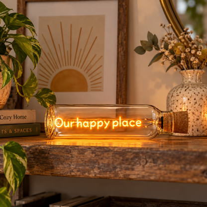 LED Message in a Bottle – Our Happy Place