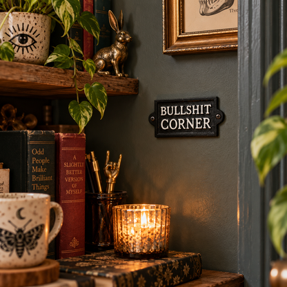Cast Iron Sign - Bull**** Corner