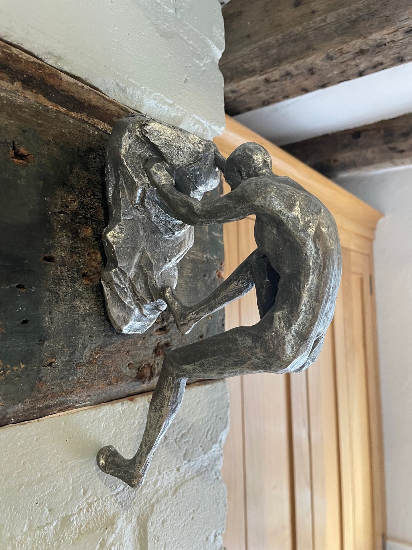 Antiqued Silver Climbing Men - Set of 3