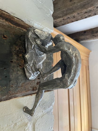 Antiqued Silver Climbing Men - Set of 3