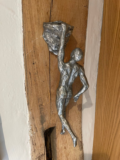 Antiqued Silver Climbing Men - Set of 3