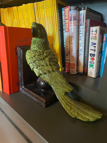 Bookends - Gorgeous Green Parrots