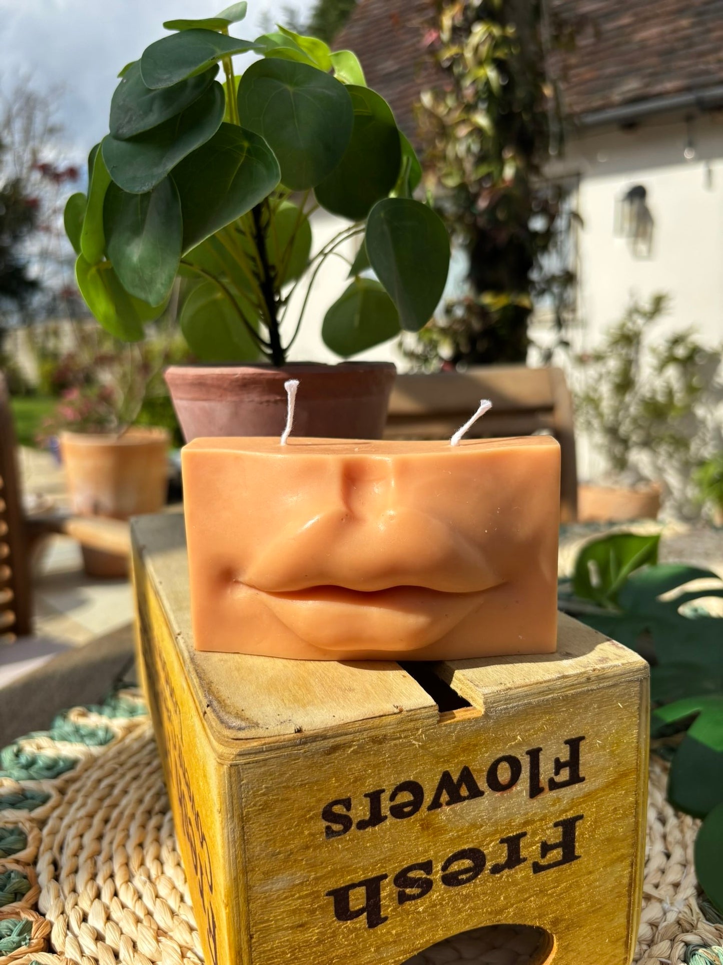 Lips Candle - Peach