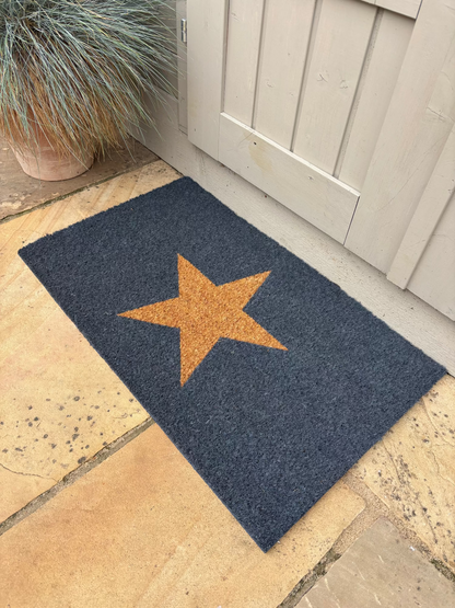 Door Mat - Grey With Star
